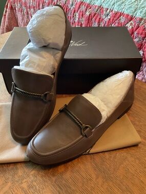 PATRICIA NASH FIA Leather Loafer TAUPE Size 10M BNNU
